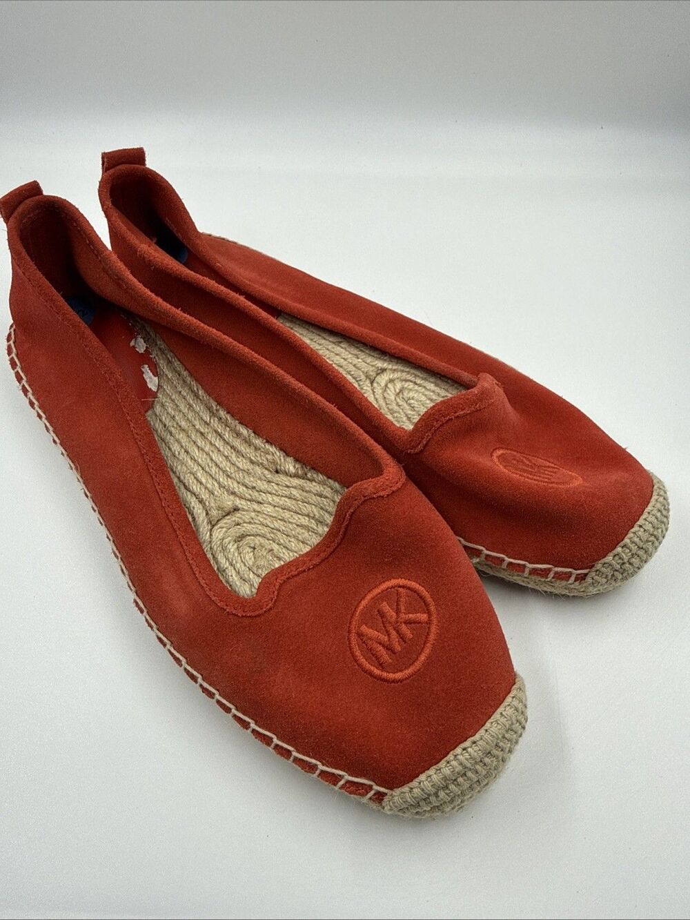 Michael Kors Orange Suede Logo Espadrilles Sz 8.5